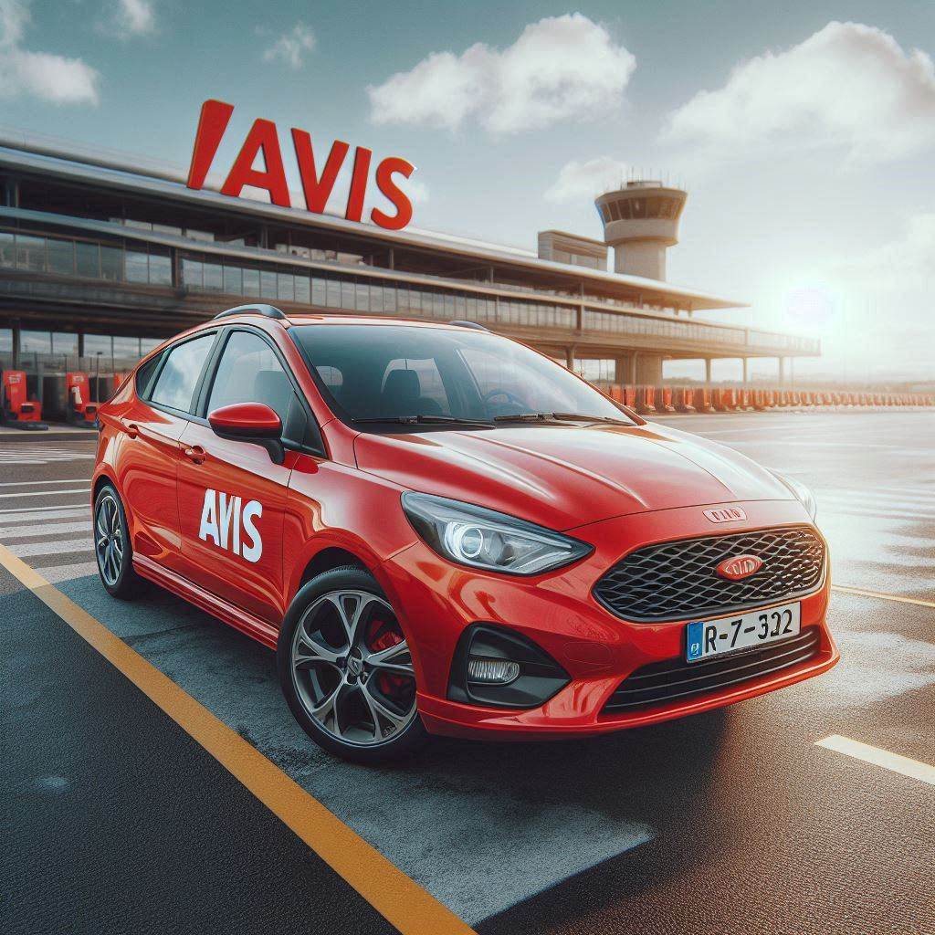 a picture of an compact avis rental car at London Heathrow Airport