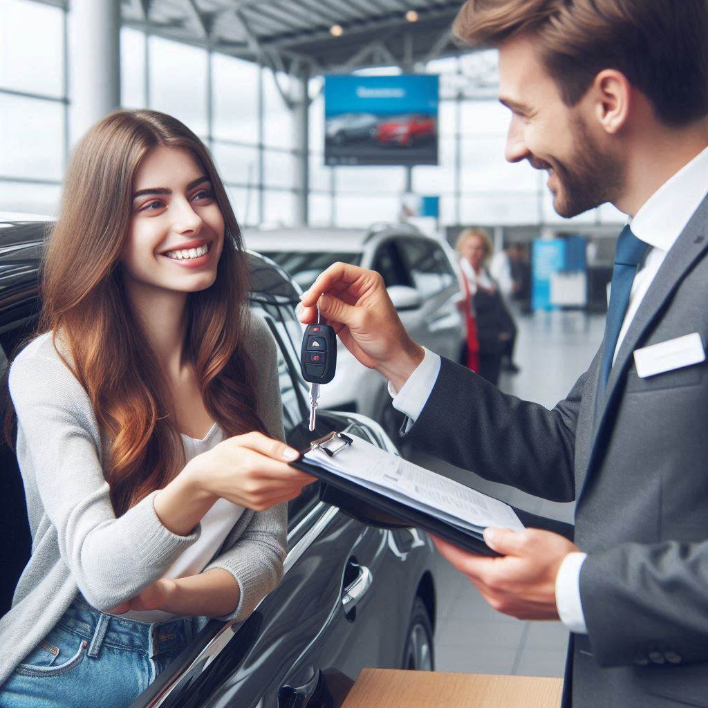 Young Driver Getting A Rental Car From Avis Rent A Car Heathrow Airport