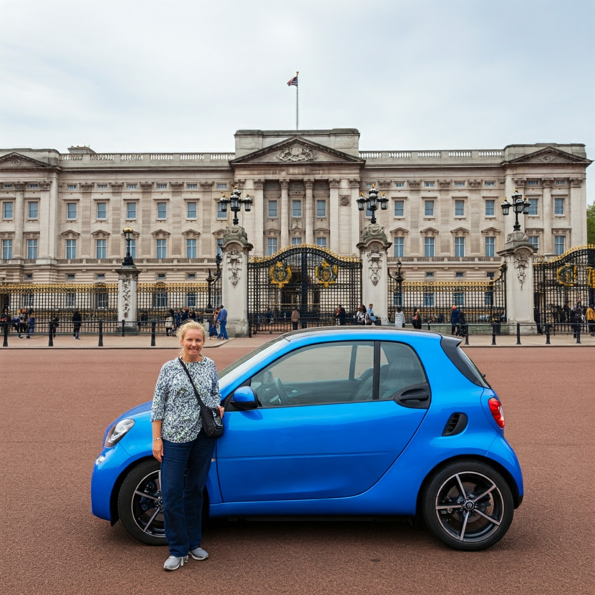 Rental Car Outside Buckingham Palace In London